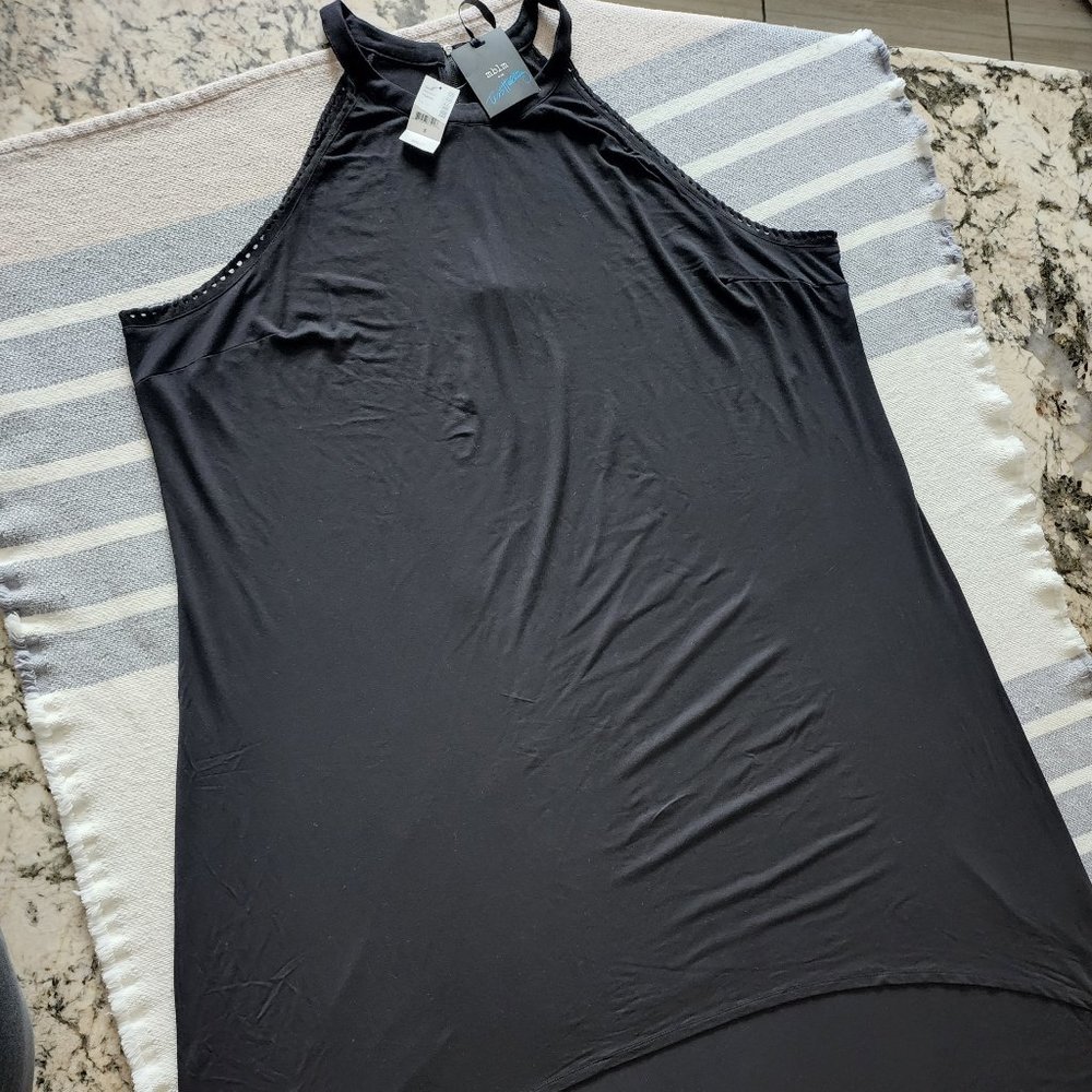 Black High-Low Halter Maxi Dress